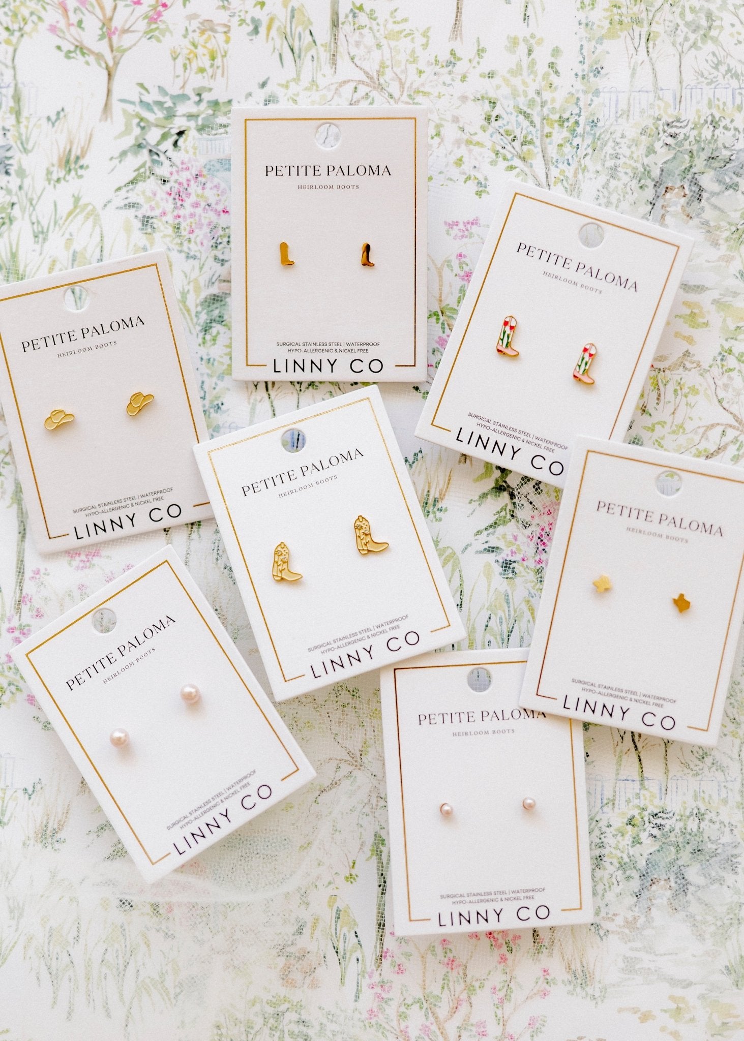 Screwback Stud Earrings - Tulip Cowgirl Boot - LINNY CO WholesaleStuds