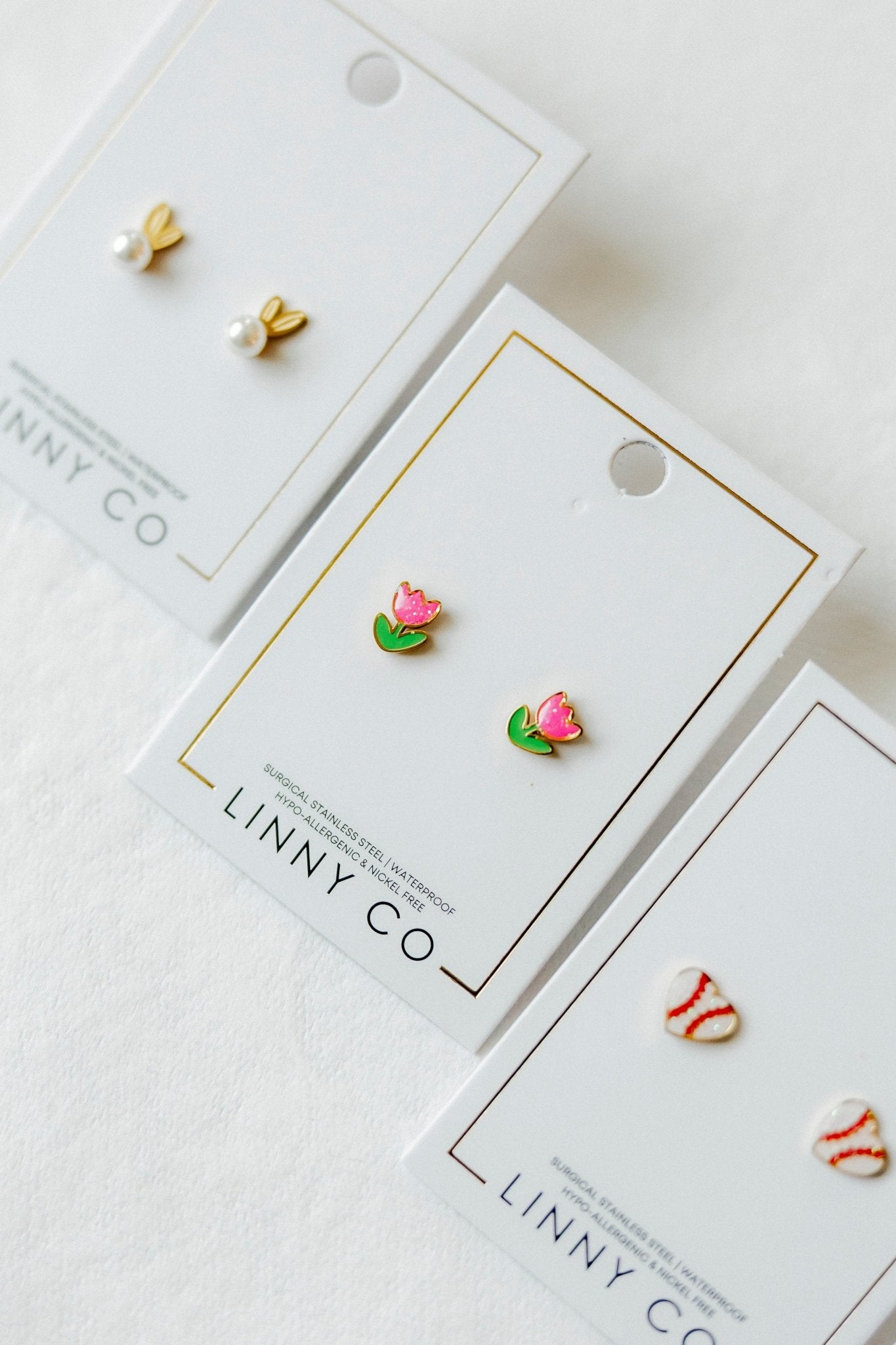 Screwback Stud Earrings - Tulip Pink - LINNY CO WholesaleStuds