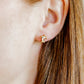 Screwback Stud Earrings - Turtle CZ Gold - LINNY CO Wholesale