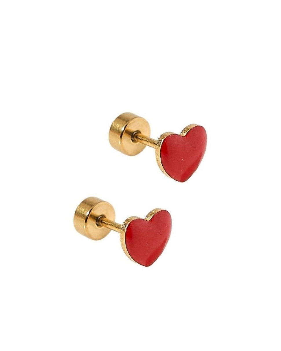 Screwback Stud Earrings - Valentina Red - LINNY CO WholesaleStuds