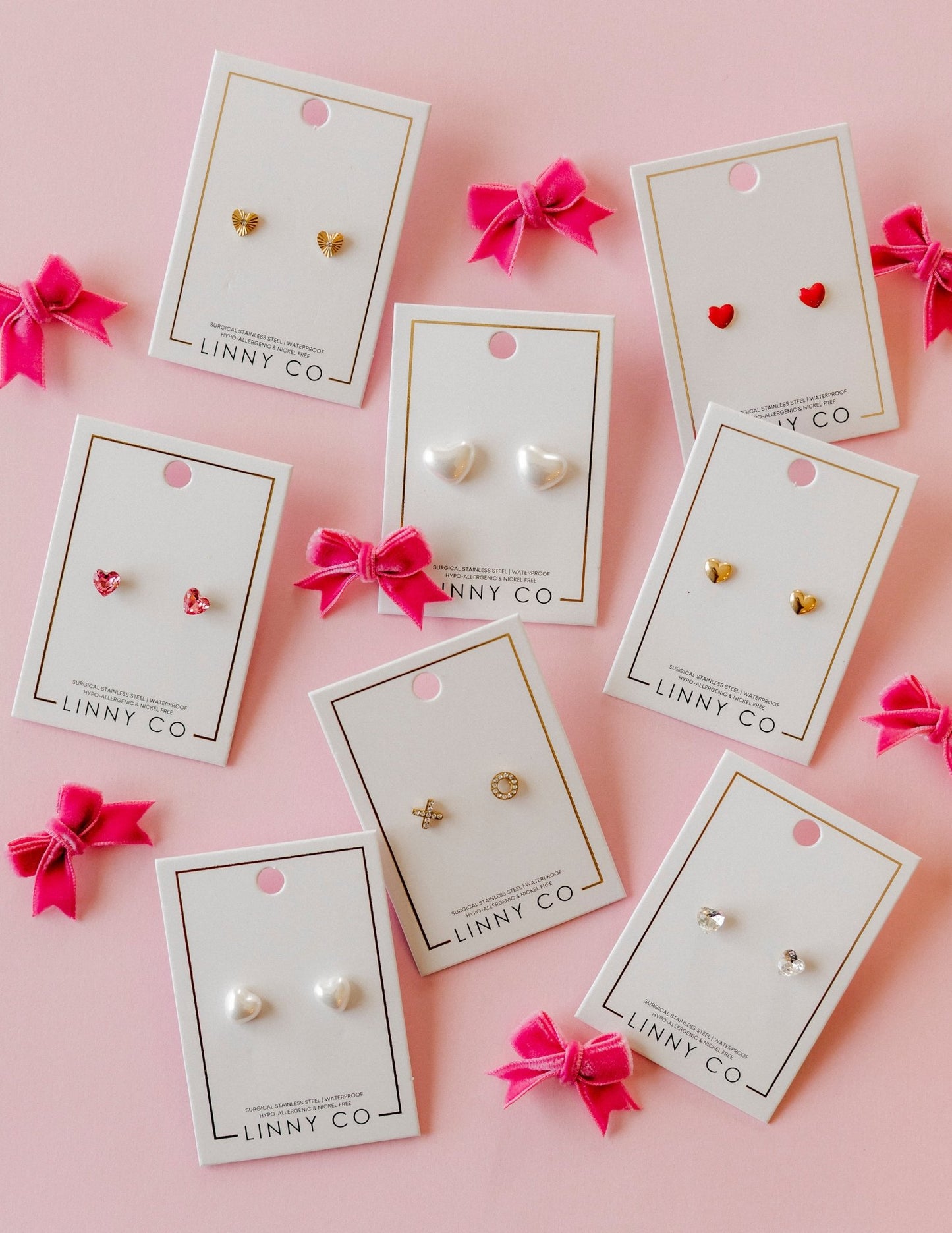 Screwback Stud Earrings - Valentina Red - LINNY CO WholesaleStuds