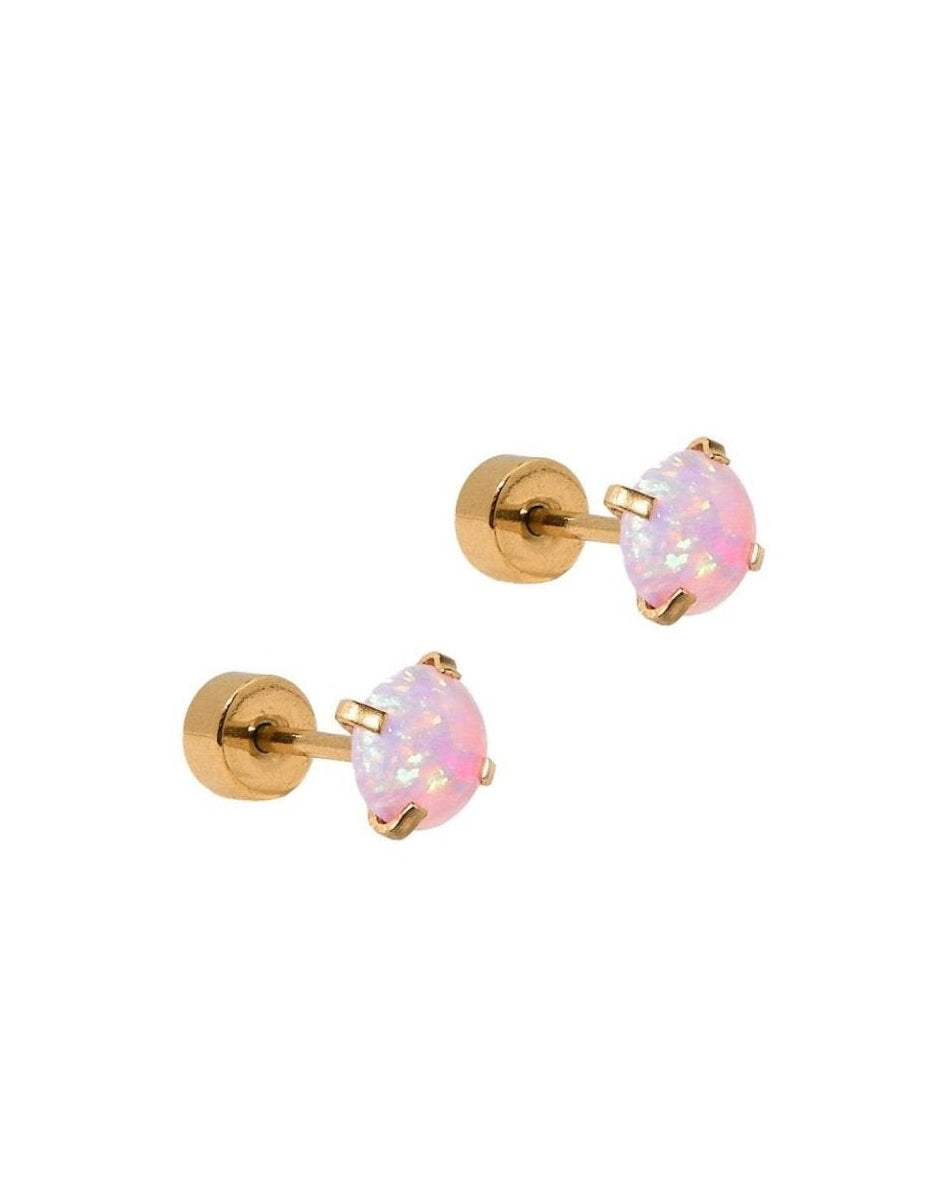 Screwback Stud Earrings - Venus Opal Lilac - LINNY CO Wholesale