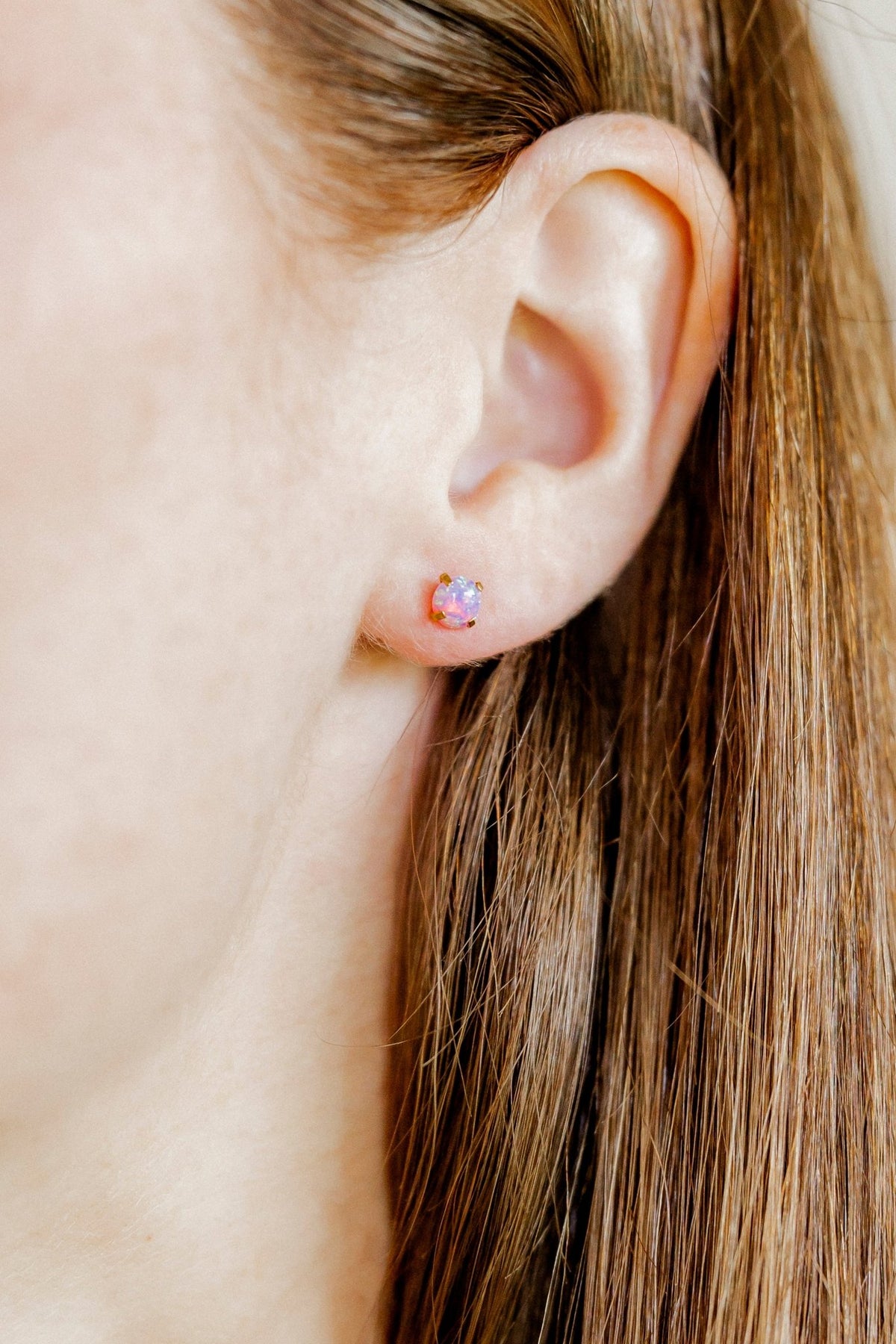 Screwback Stud Earrings - Venus Opal Lilac - LINNY CO Wholesale