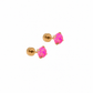Screwback Stud Earrings - Venus Opal Neon Pink - LINNY CO Wholesale