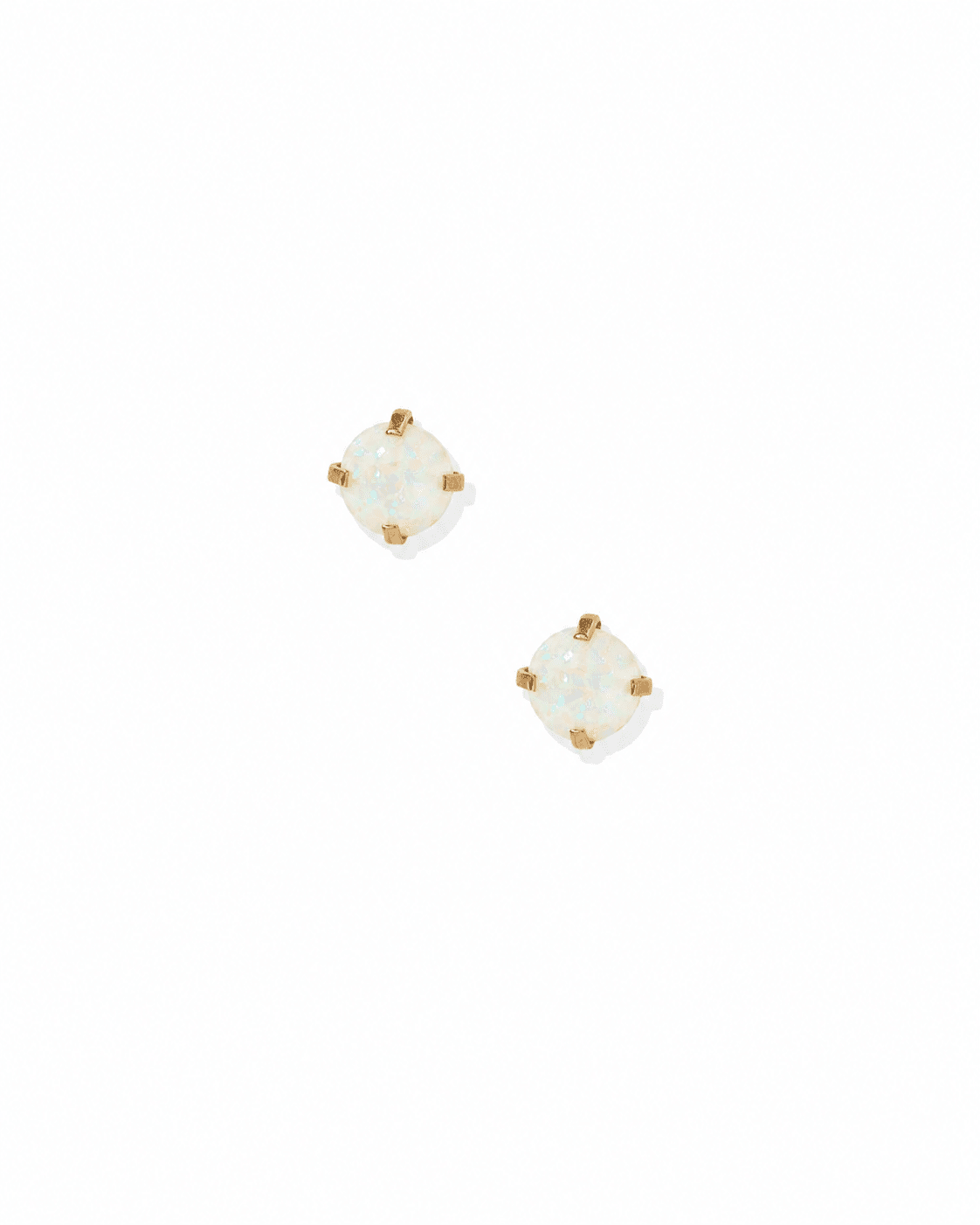 Screwback Stud Earrings - Venus Opal White - LINNY CO Wholesale