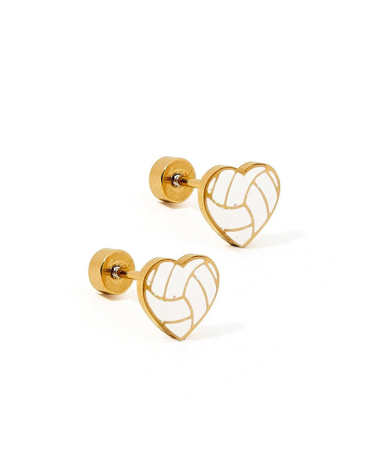 Screwback Stud Earrings - Volleyball - LINNY CO WholesaleStuds