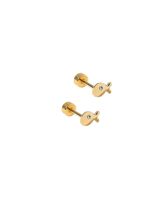 Screwback Stud Earrings - Whale - LINNY CO WholesaleStuds