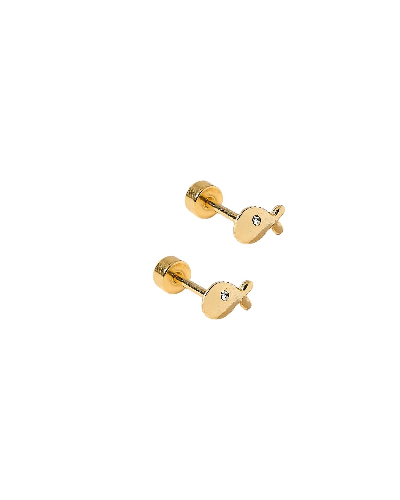Screwback Stud Earrings - Whale - LINNY CO WholesaleStuds