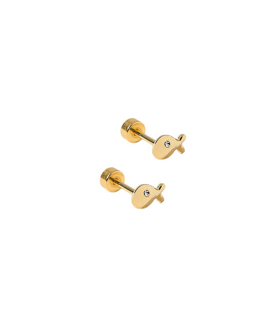 Screwback Stud Earrings - Whale - LINNY CO WholesaleStuds