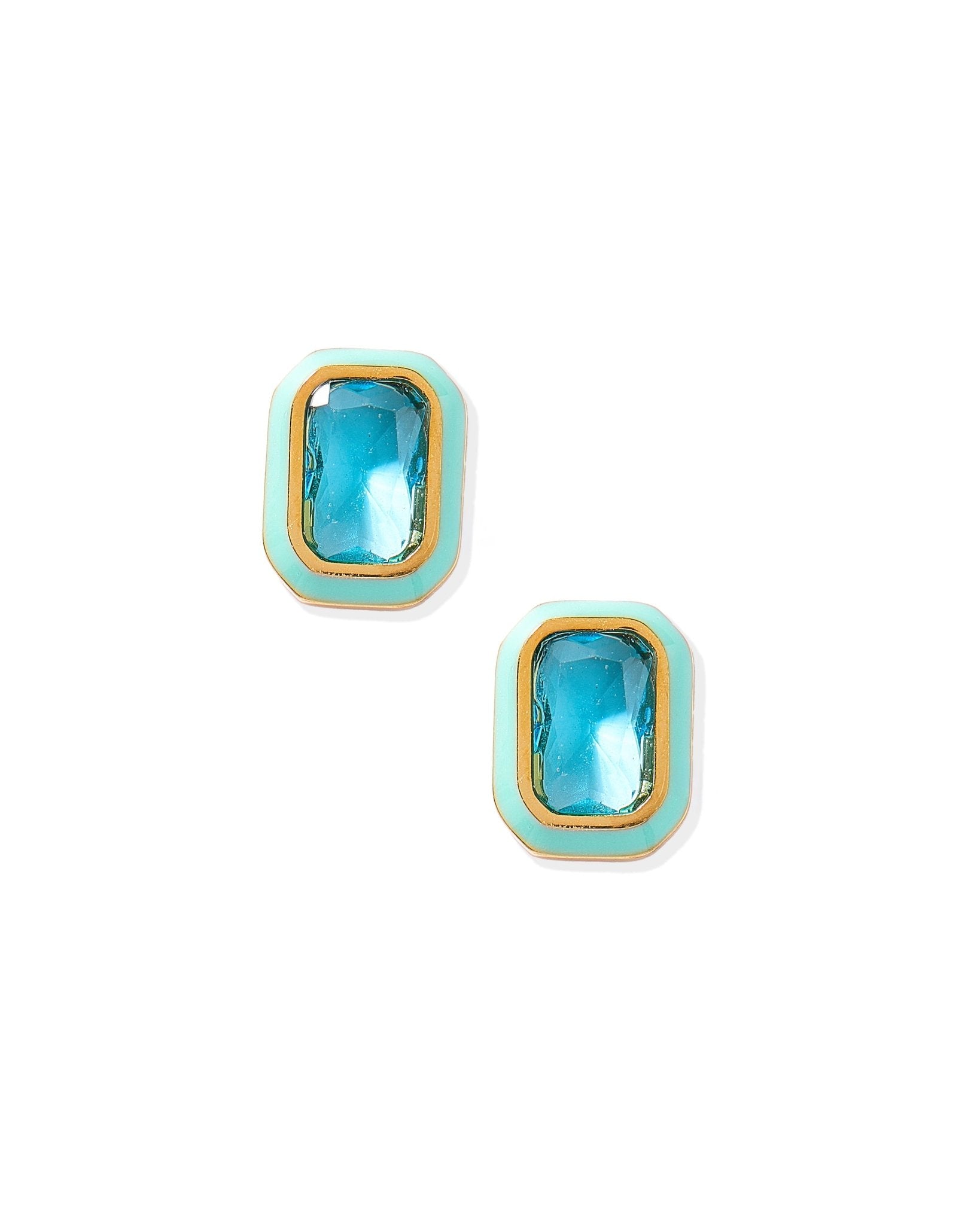 Screwback Stud Earrings - Whitney Aqua Dream - LINNY CO WholesaleStuds
