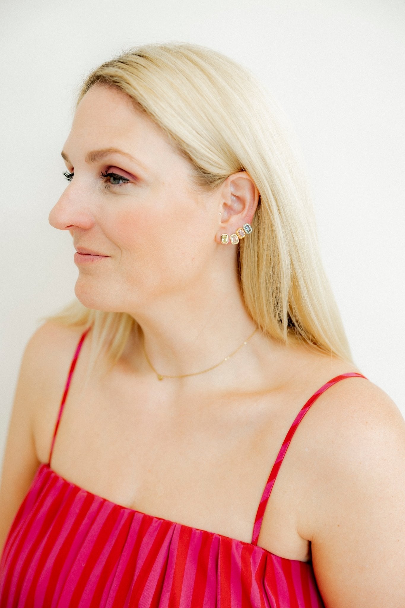 Screwback Stud Earrings - Whitney Aqua Dream - LINNY CO WholesaleStuds