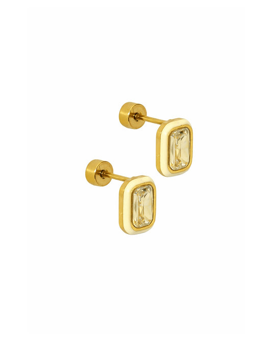Screwback Stud Earrings - Whitney Butter Yellow - LINNY CO WholesaleStuds