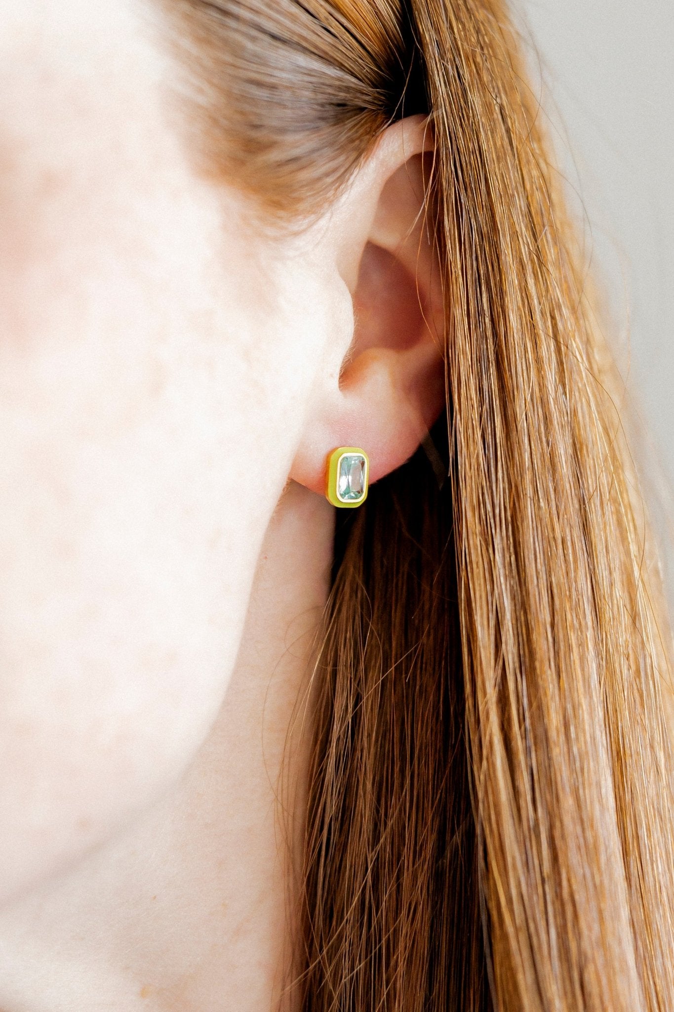 Screwback Stud Earrings - Whitney Lime Zest - LINNY CO WholesaleStuds