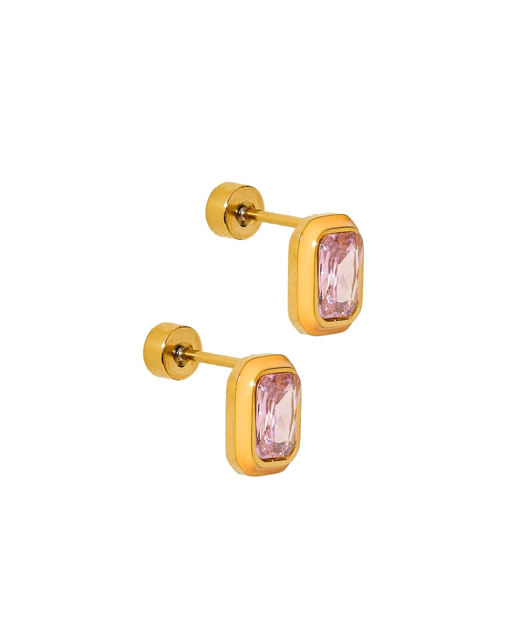 Screwback Stud Earrings - Whitney Orange Sherbert - LINNY CO WholesaleStuds
