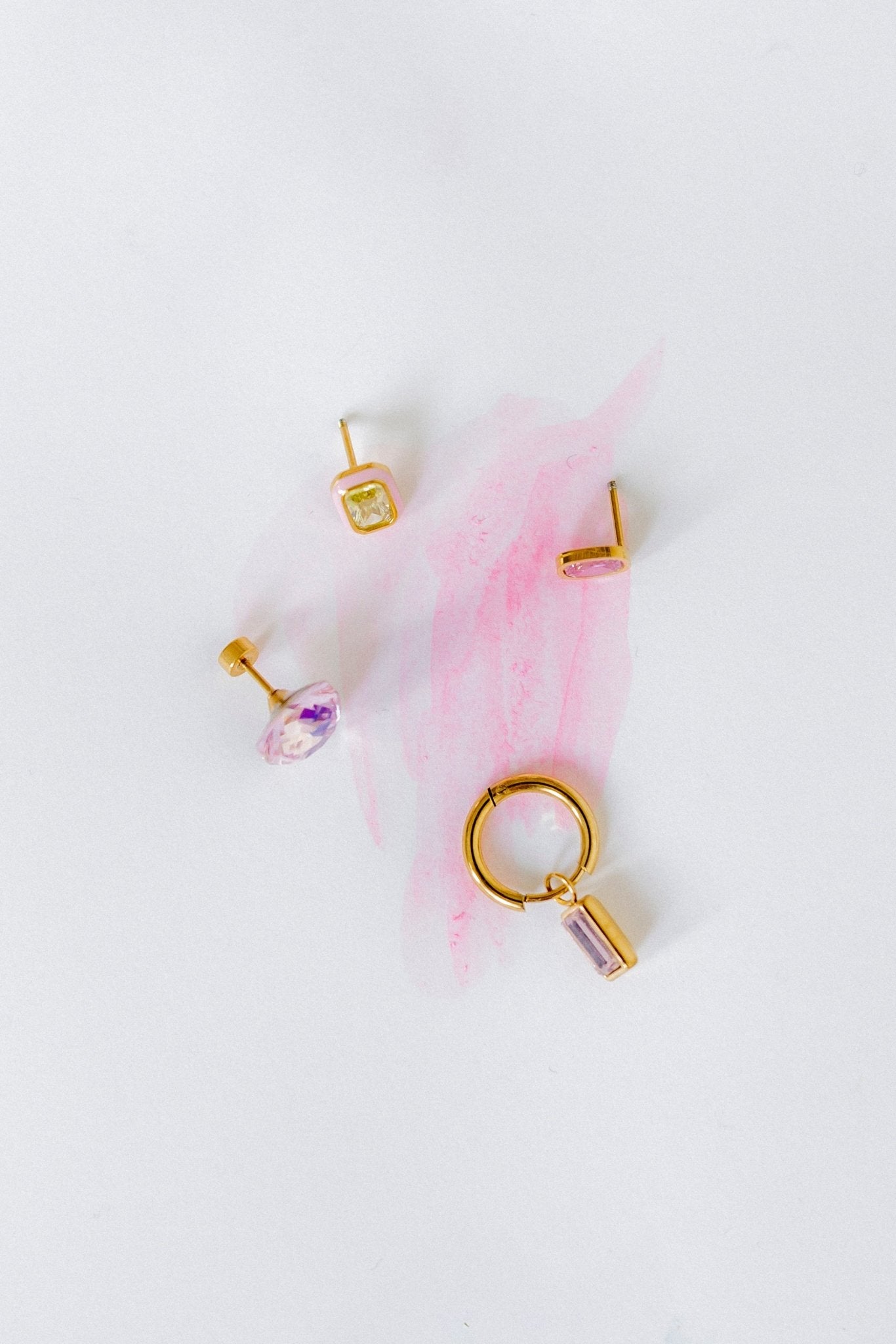 Screwback Stud Earrings - Whitney Pink Apple - LINNY CO WholesaleStuds