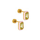 Screwback Stud Earrings - Whitney Pink Apple - LINNY CO WholesaleStuds