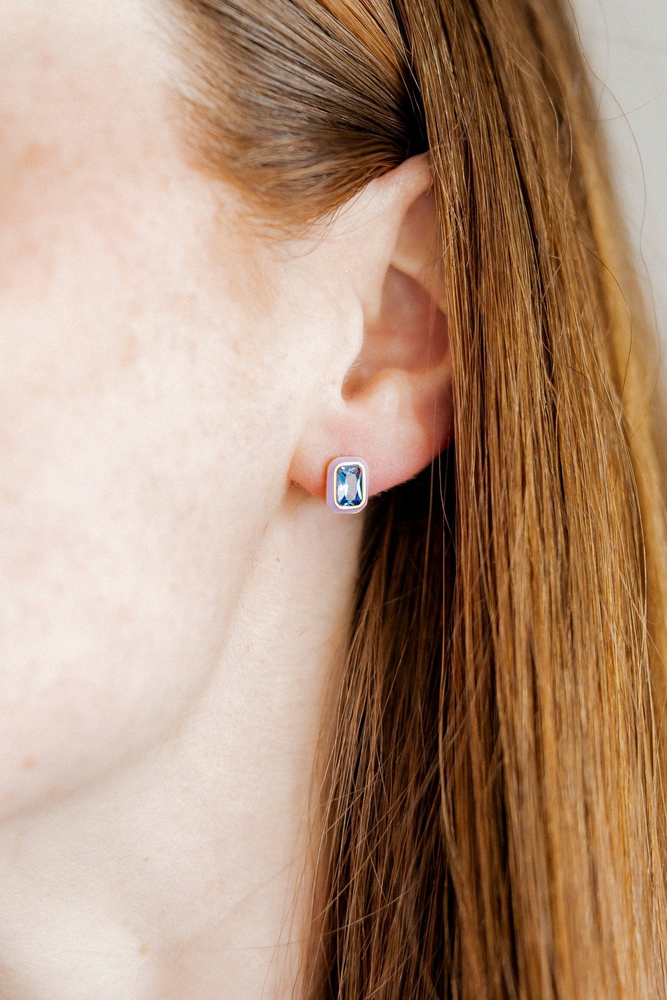 Screwback Stud Earrings - Whitney Violet Bloom - LINNY CO WholesaleStuds