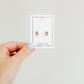 Screwback Stud Earrings - Whitney White Marshmallow - LINNY CO WholesaleStuds