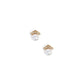 Screwback Stud Earrings - Winnie CZ Pearl Gold - LINNY CO WholesaleStuds