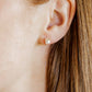 Screwback Stud Earrings - Winnie CZ Pearl Gold - LINNY CO WholesaleStuds