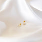 LINNY CO Juliet Clear 5mm screwback stud earrings for kids & little girls — hypoallergenic, waterproof stainless steel with secure screwback backs, detail.