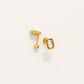 LINNY CO Madison Gold Clear screwback stud earrings for kids & little girls — hypoallergenic, waterproof stainless steel with secure screwback backs, flat-lay styling.