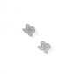 LINNY CO Texas A&M State Logo Silver screwback stud earrings for kids & little girls — hypoallergenic, waterproof stainless steel with secure screwback backs, front view.