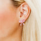 Sophia Bow Earrings - Pink Glitter - LINNY CO WholesaleAcetate