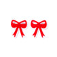 Sophia Bow Earrings - True Red - LINNY CO WholesaleAcetate