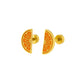 Screwback Stud Earrings - Orange Slice