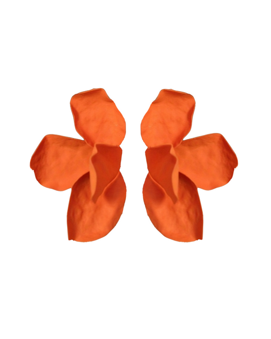 Eden Statement Earrings - Orange