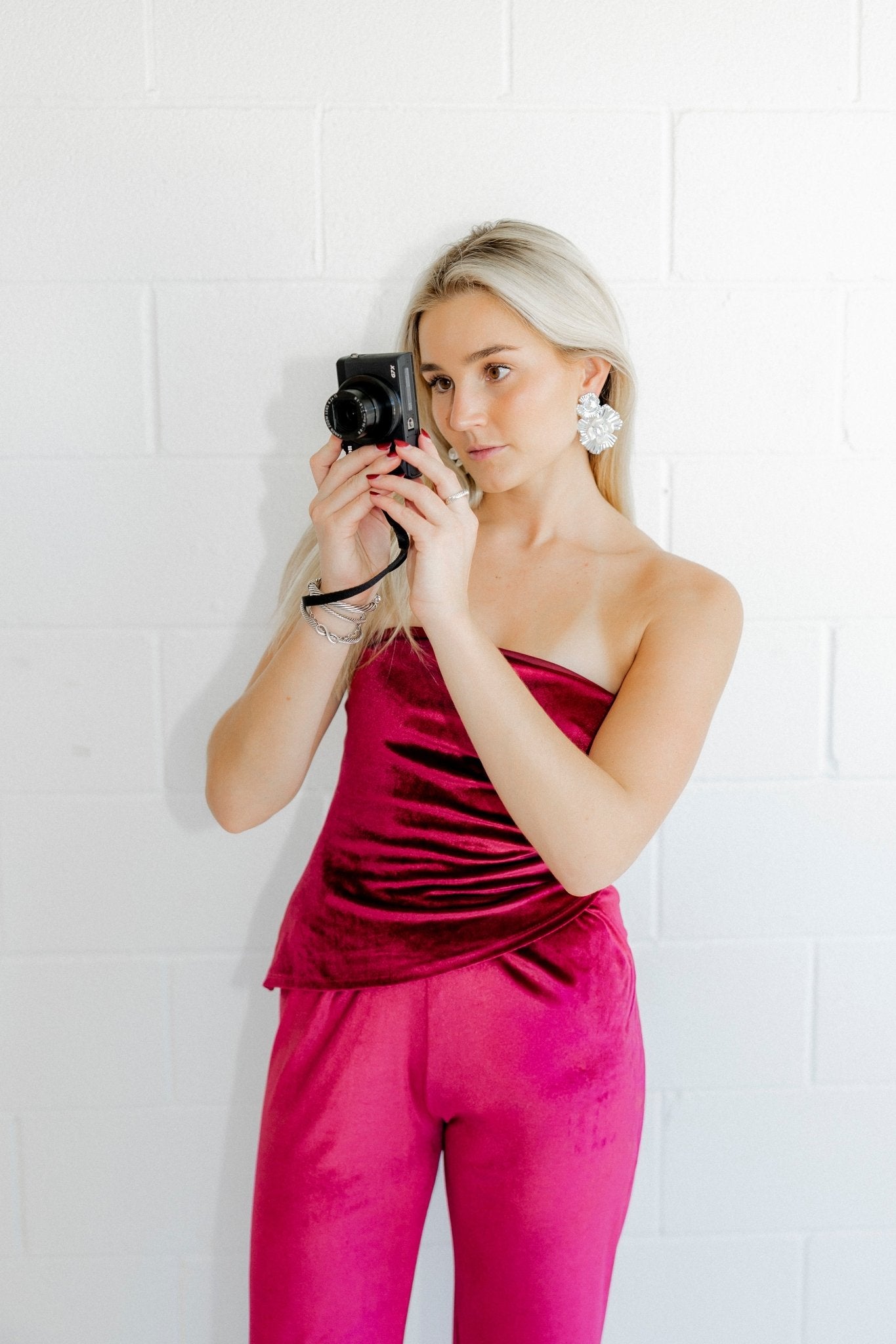 Zara Iridescent Statement Earrings - Silver - LINNY CO WholesaleMetals