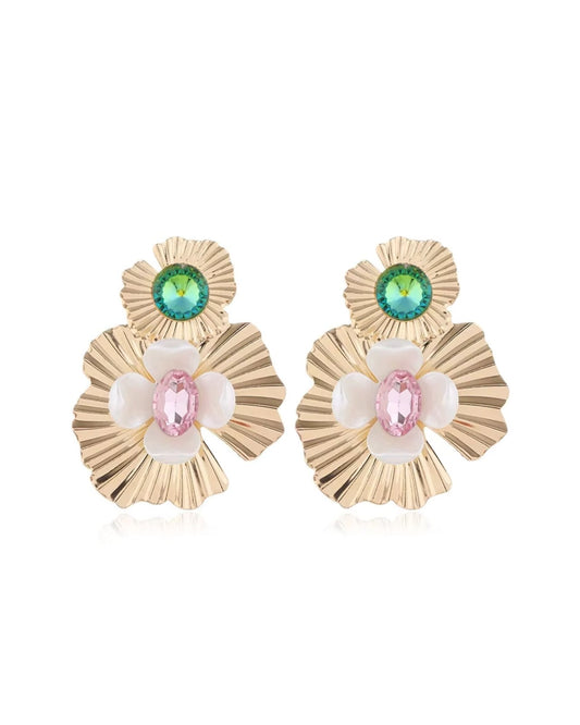 Zara Statement Earrings - Pink Gold - LINNY CO WholesaleMetals