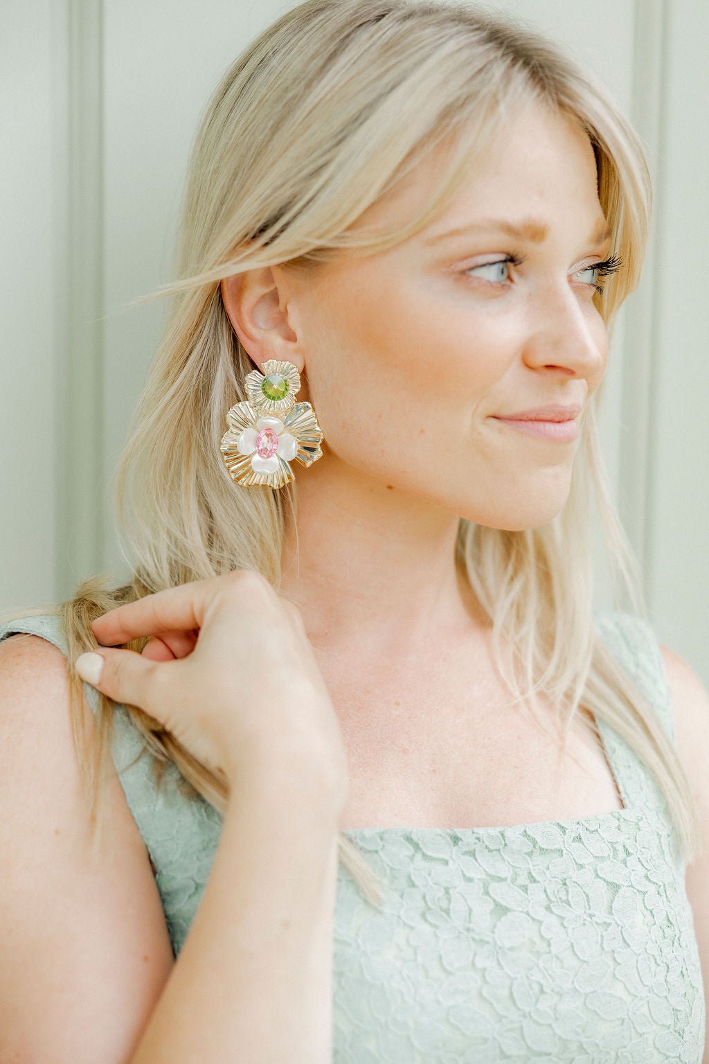 Zara Statement Earrings - Pink Gold - LINNY CO WholesaleMetals