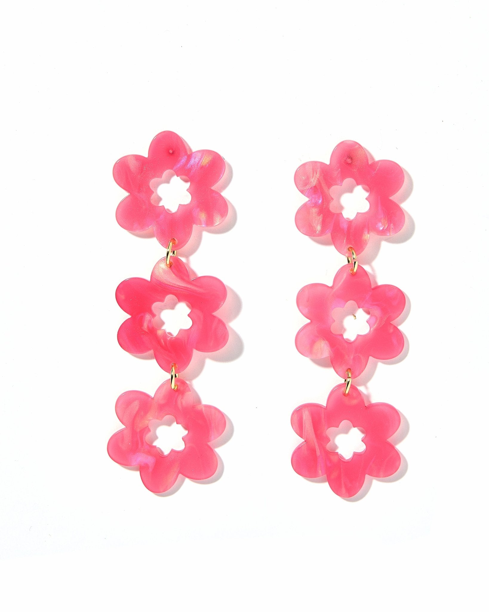 Zoey Statement Earrings - Azalea Pink - LINNY CO WholesaleAcetate