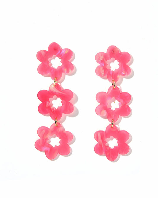 Zoey Statement Earrings - Azalea Pink - LINNY CO WholesaleAcetate