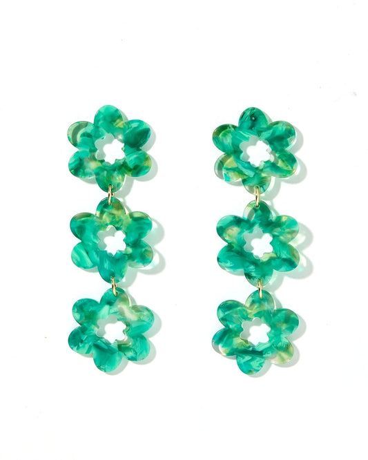 Zoey Statement Earrings - Bahama Mama - LINNY CO WholesaleAcetate