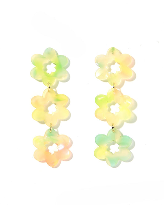 Zoey Statement Earrings - Neon Punch - LINNY CO WholesaleAcetate