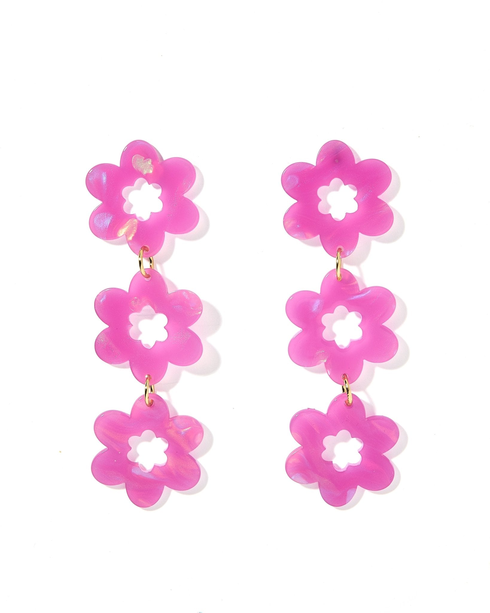 Zoey Statement Earrings - Orchid Purple - LINNY CO WholesaleAcetate