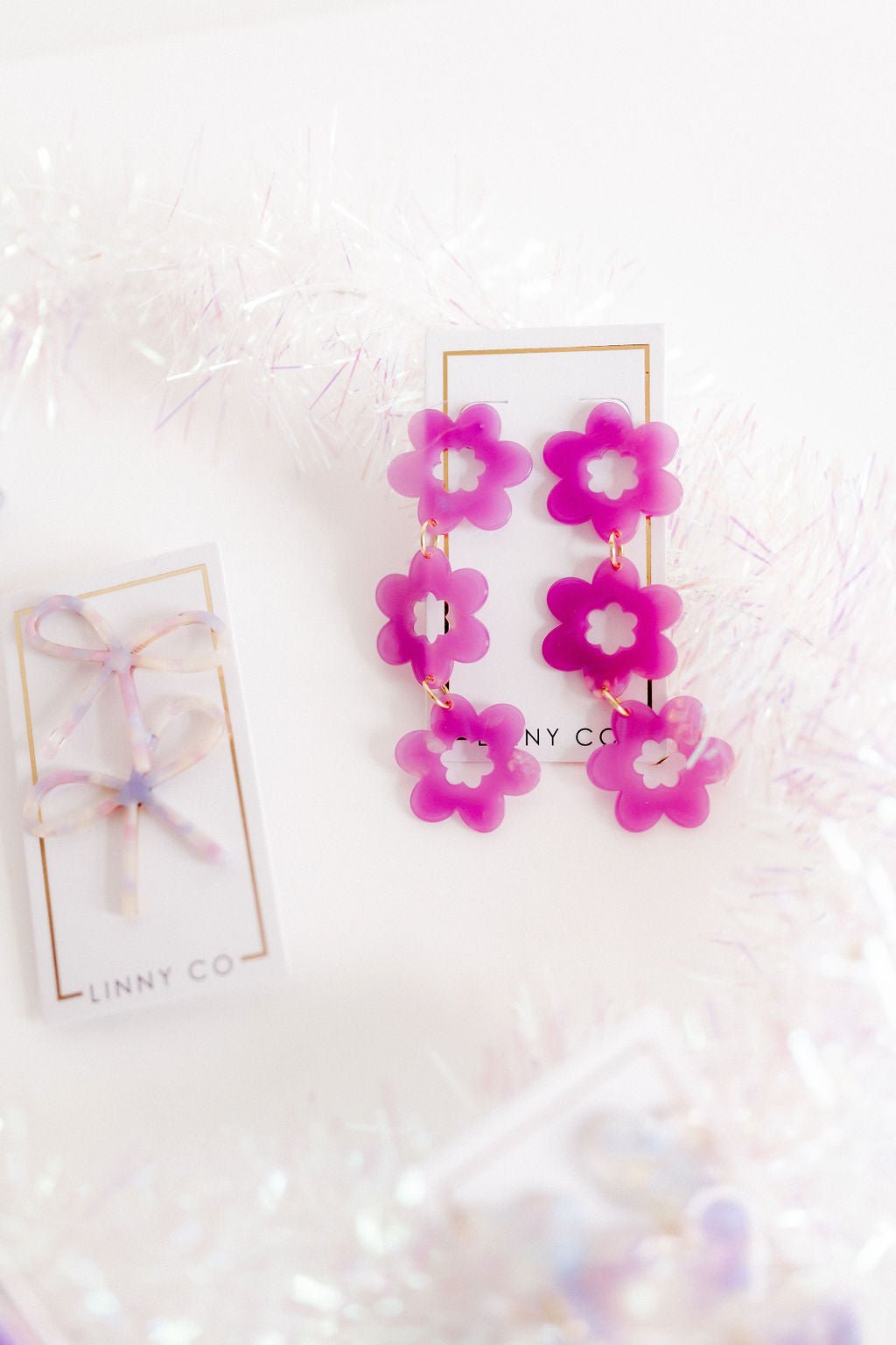 Zoey Statement Earrings - Orchid Purple - LINNY CO WholesaleAcetate