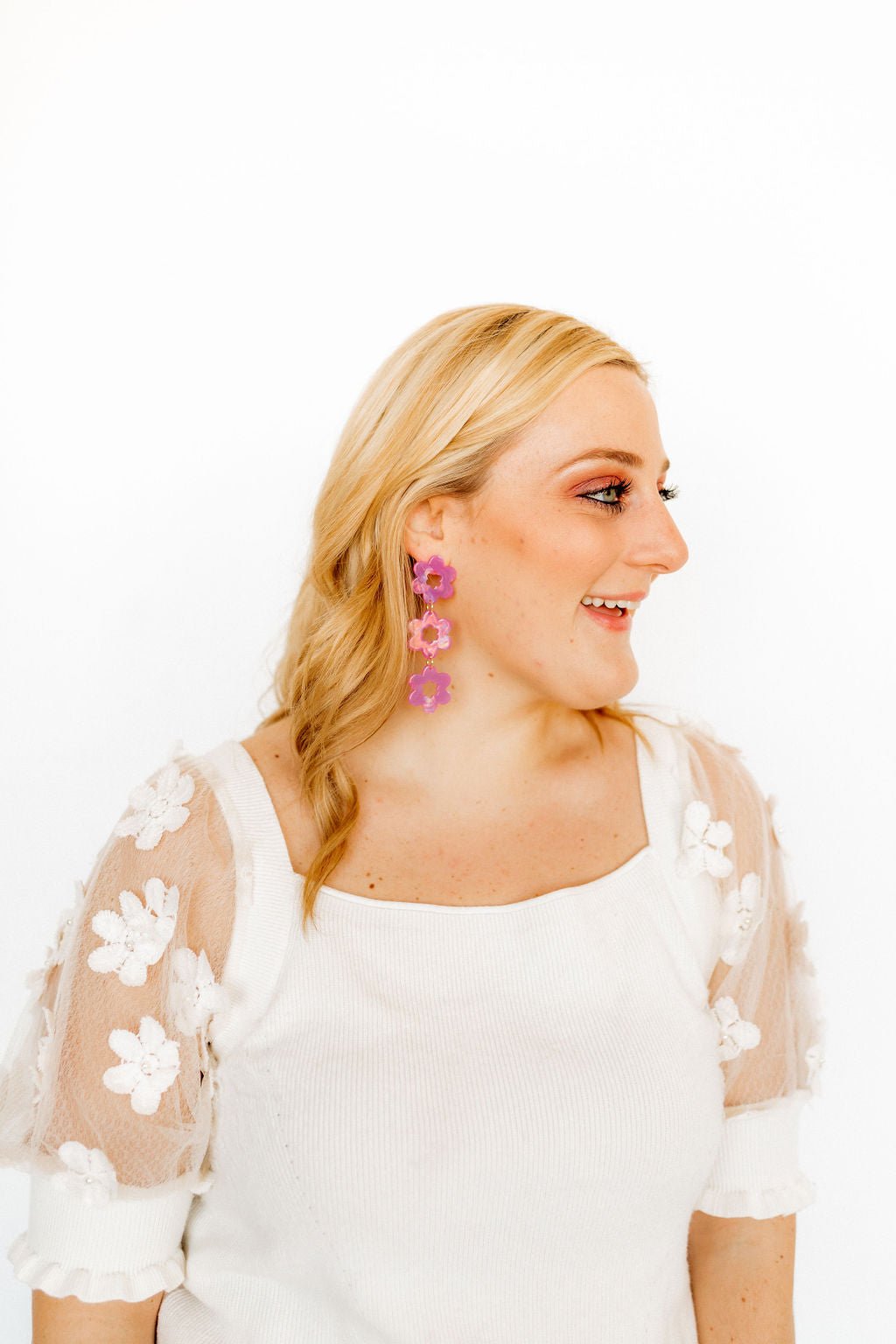 Zoey Statement Earrings - Orchid Purple - LINNY CO WholesaleAcetate