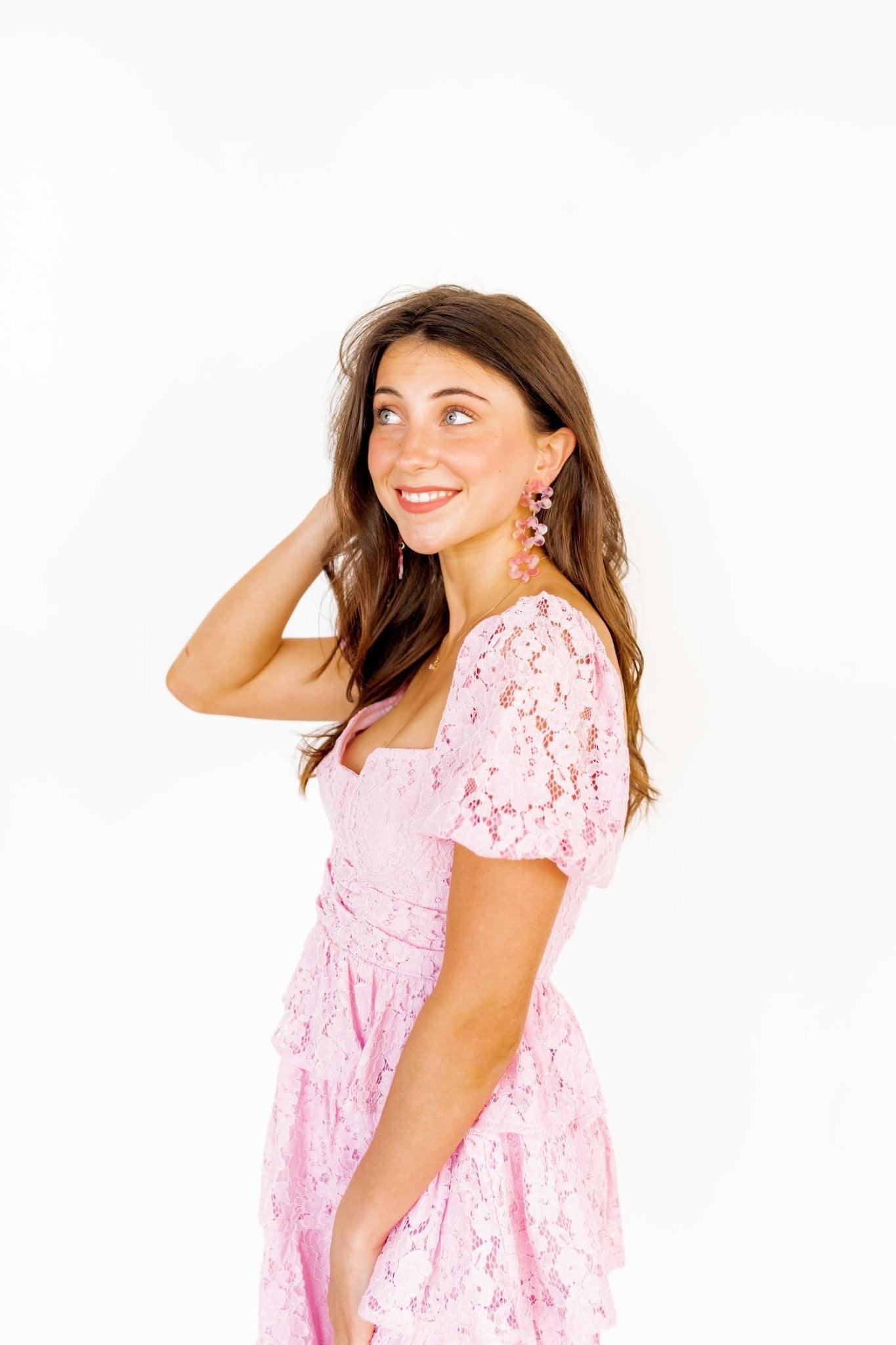 Zoey Statement Earrings - Rose Water - LINNY CO WholesaleAcetate