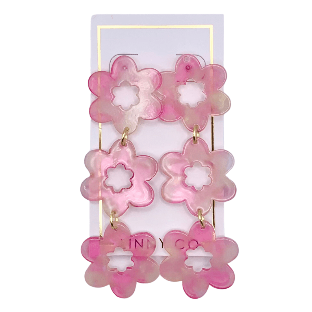 Zoey Statement Earrings - Rose Water - LINNY CO WholesaleAcetate