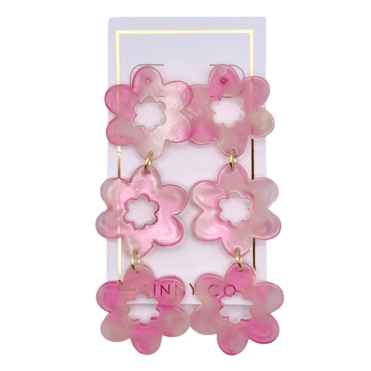 Zoey Statement Earrings - Rose Water - LINNY CO WholesaleAcetate