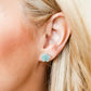 Jenna Flower Stud -Light Blue Glitter - Earrings