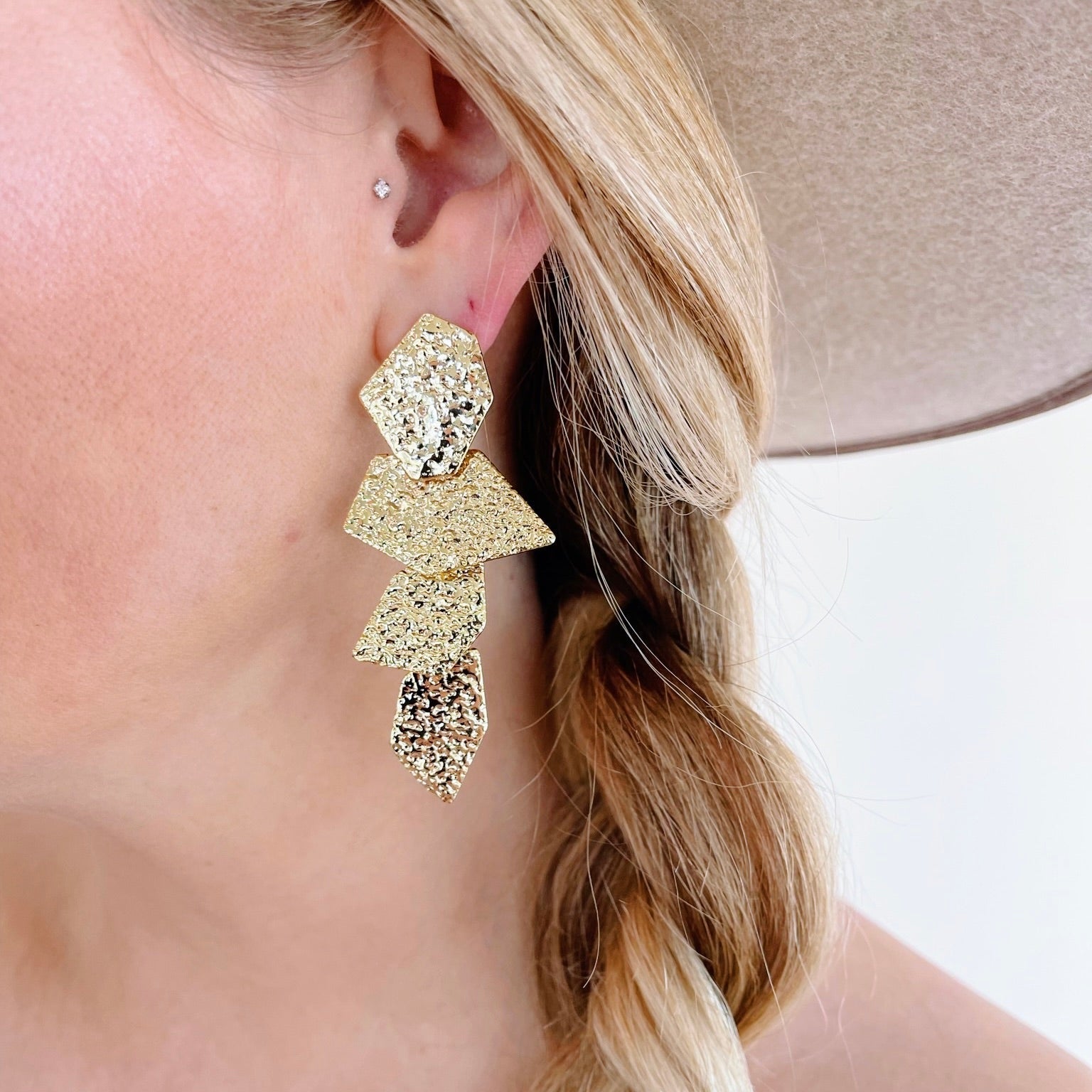 Electra - Gold - Earrings - LINNY CO WholesaleMetals