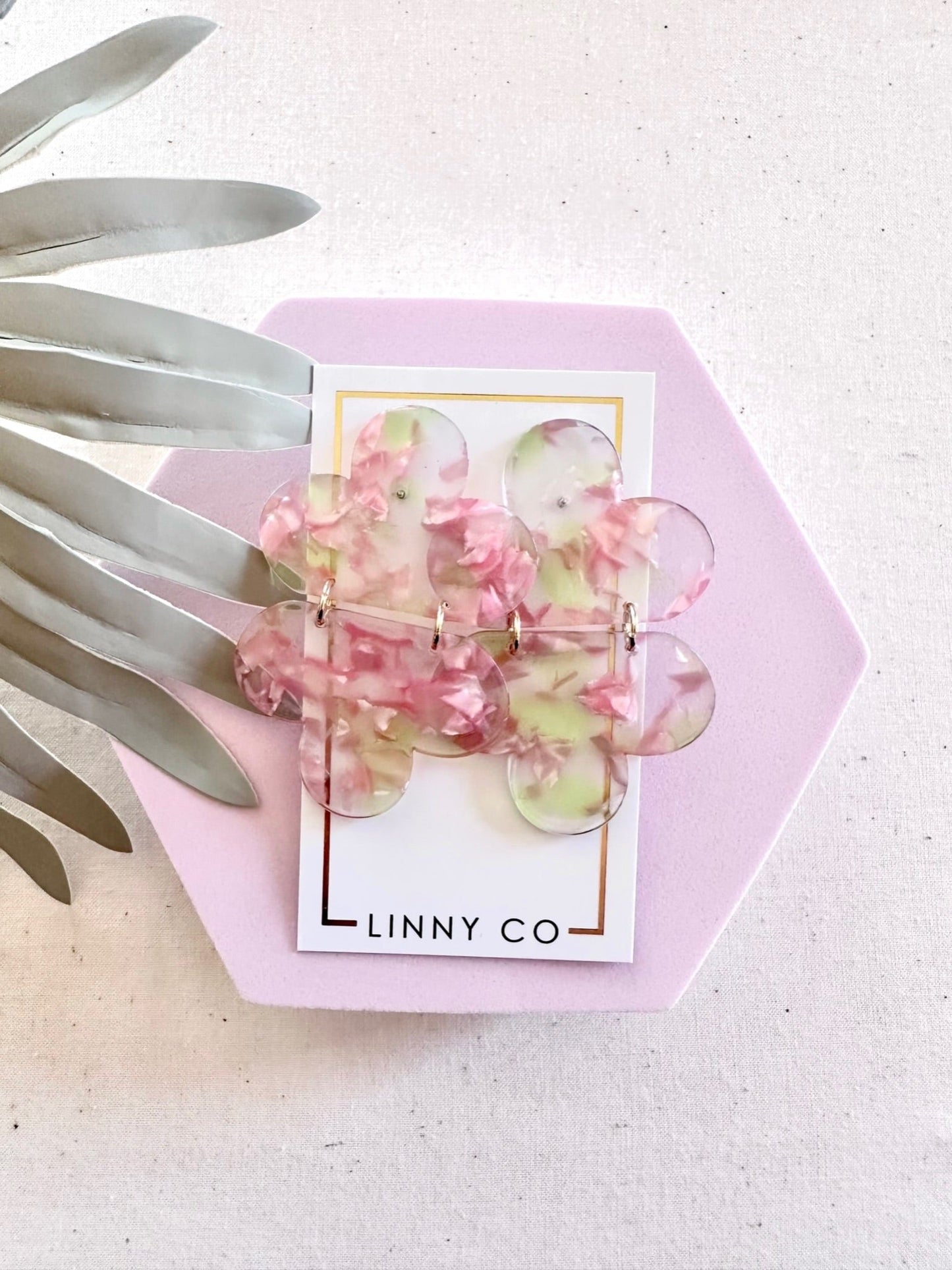 Gianna - Cherry Bloom - Earrings - LINNY CO WholesaleAcetate