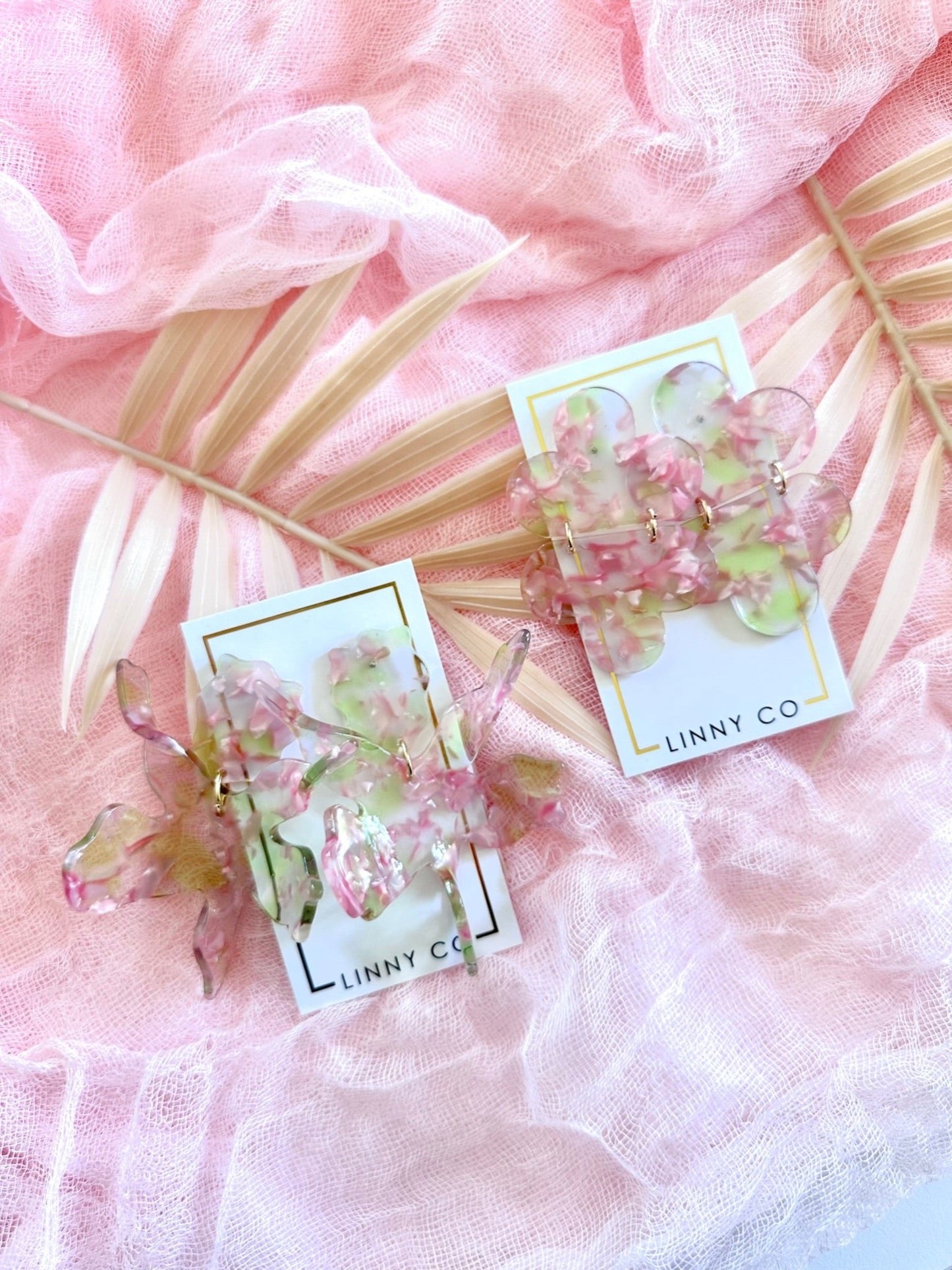 Gianna - Cherry Bloom - Earrings - LINNY CO WholesaleAcetate