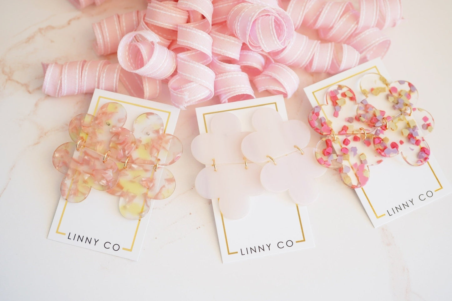 Gianna - Cherry Bloom - Earrings - LINNY CO WholesaleAcetate