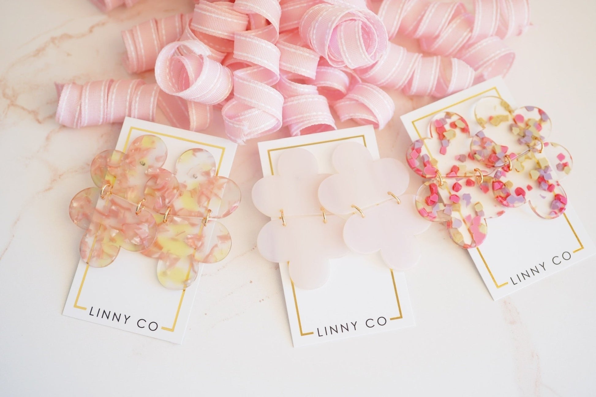 Gianna - Cherry Bloom - Earrings - LINNY CO WholesaleAcetate